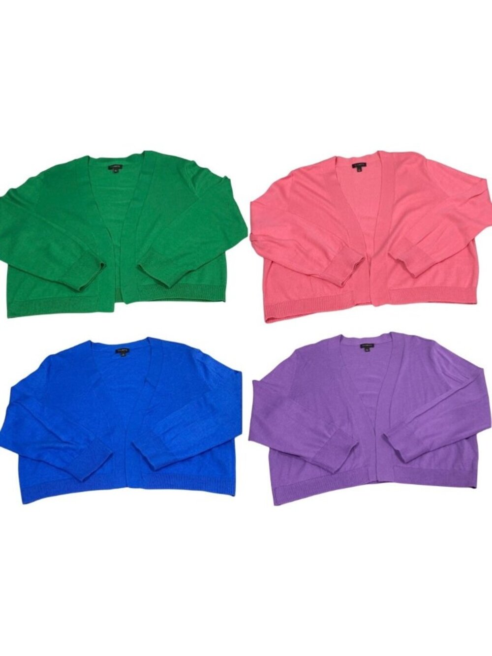 4 Talbots Vibrant Crop Cardigan Lot size L Colorful Coastal Layers Minimalist